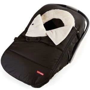 Skip Hop Black Infant Car Seat Cover with Cream Lining